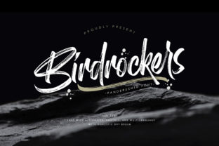Birdrockers Font: A Bold Brush Typeface for Crafty Creators
