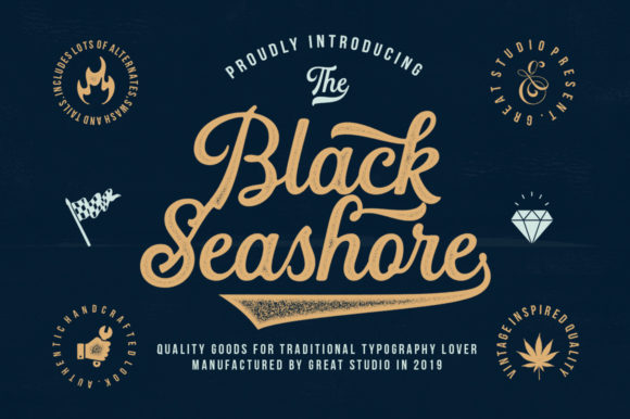 Black Seashore Font: A Handwritten Touch for Polished Branding