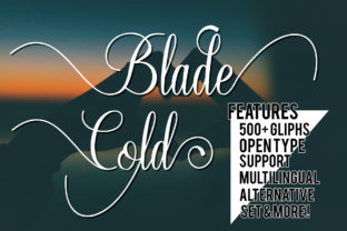 Blade Cold: A Beautiful Script Font for Makers and Creative Shops