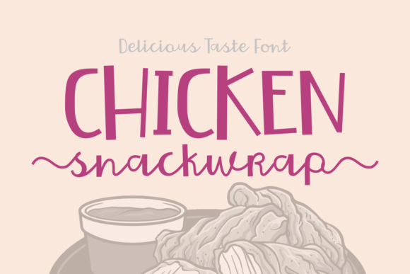 Chicken Snackwrap: A Bold Handwritten Font for Creative Branding