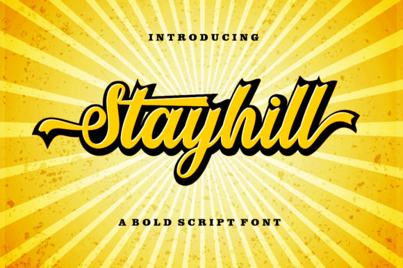 Stayhill Font: A Bold Script for Editorial Design